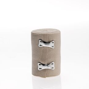 Medline Sure-Wrap Elastic Bandage with Clips, 3" x 5 yds., (7.6 cm x 4.6 m), Ideal for Compression and Support
