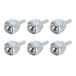 PATIKIL 1" Roller Ball Transfer Bearing, 6 Pcs Round Ball Unit Carbon Steel Casters for Conveyor Roller Stand Transmission Furniture