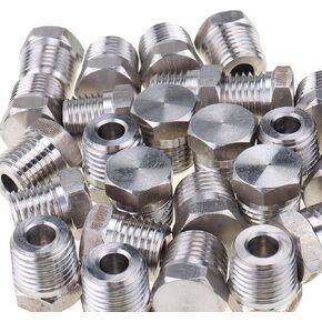 LTWFITTING Stainless Steel 316 Pipe Hex Head Plug Fittings 1/4-Inch Male NPT Air Fuel Water Boat (Pack of 10)