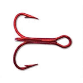 Mustad Triple Grip Treble, 2 Extra Short Shank, Red 6
