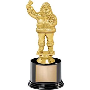 Crown Awards Santa Trophy, 7.25" Santa Clause Christmas Trophy with 5 Lines of Free Engraving Prime