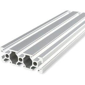 2060 الألومنيوم النتوء 7.87 بوصة / 200 مم طول T فتحة فضية 1 حزمة، الألومنيوم مقذوف 20 مم × 60 مم 20 سلسلة T نوع الملامح المؤكسدة الأوروبية القياسية إطار السكك الحديدية الخطية 1 قطعة in Kuwait