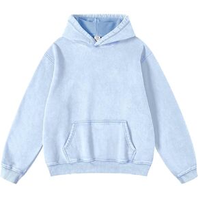 Dnzzs Womens Oversized Hoodie Acid Wash Hoodie Vintage Sweatshirt Heavyweight Fleece Cotton Streetwear Trendy Hoodies