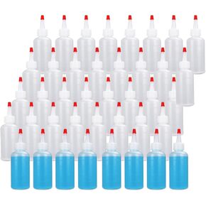 40 عبوة من زجاجات ضغط بلاستيكية بوزن 118 مل مع أغطية وقياسات ذات أطراف حمراء، حاوية زجاجات بهار بلاستيكية قابلة لإعادة التعبئة مضادة للتسرب للشواء والكاتشب والصلصات والملابس والشراب والفنون والحرف اليدوية والغراء in Kuwait