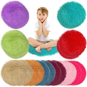 20 Pack Kids Crazy Carpet Circle Seats 16 Inch Round Floor Mat Kids Floor Cushions Soft Colorful Educational Classroom Rug for School Home Group Activity Learning Marker Playing Areas
