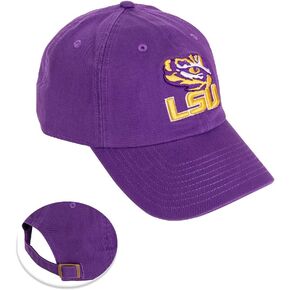 Desert Cactus LSU Louisiana State University Baseball Hat Tigers Geaux Brimmed Embroirderd Hats Cap Adjustable Cloth Strap Adult (Style E1) Purple