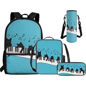 Frog Lunch Box and Backpack for Kids 17 Inch School Bag Animal Bookbag Preschool Girls Schoolbag and Pencil Case and Water Bottle Holder 4 in 1 Daypack for Travel School