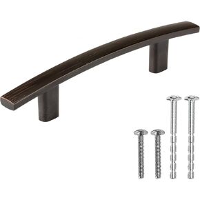 مقابض خزانة المطبخ المصنوعة من الحديد العتيق من Ilyapa - مقابض منحنيات مركزية بفتحة 3 بوصة - 10 عبوات من أجهزة خزانة المطبخ in Kuwait