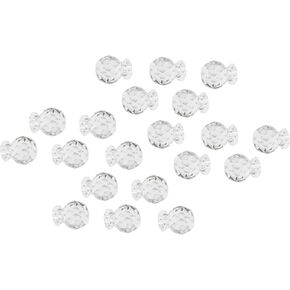 20pcs Acrylic Pull Knobs Plastic Mini Pulls Clear for Small Furniture Wood Box Jewelry Box Handicrafts (0.7"x0.55" Round)