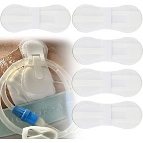 Catheter Stabilization Device Feeding Tube Holders PD Dialysis Patch for Peg Tube J Tube G-Tube Peritoneal Dialysis Accessories Drain Cath Stabilizer Adhesive Bandages (Pack of 10)