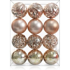 24ct Blue Christmas Balls Tree Pendants Shatterproof Ornaments Seasonal Decorations for Tree Decor,Holiday and Xmas(Light Blue, 2.36''/60mm)