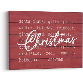 XWELLDAN Navy Blue Farmhouse Christmas Framed Wall Art Decor, Christmas Sign Wall Art Canvas Decorations, Rustic Christmas Decor Decorations, 11x14 Inches