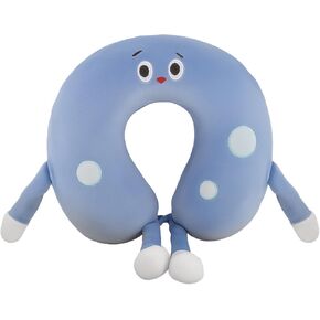 Kids Neck Pillow for Travel, Road Trip Essential for Neck Supporting - Memory Foam Kids Traveling Pillow Suitable for Boys and Girls Hot Pink Bear