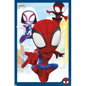 Trends International Marvel Spidey and His Amazing Friends - Group Wall Poster, 22.37" x 34.00", Premium Unframed Version