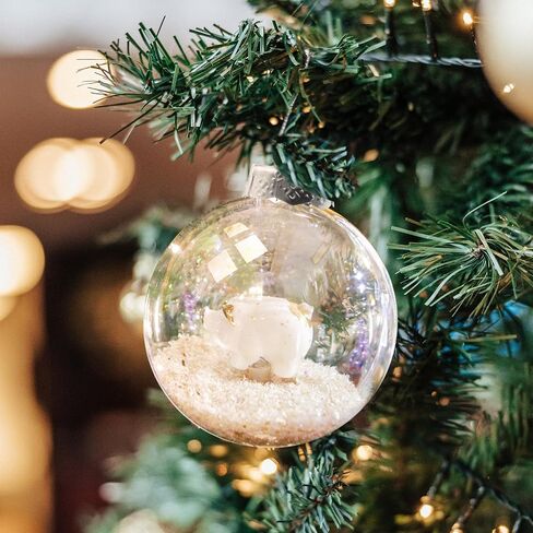 18 pcs Clear Glass Ball Ornaments, Clear Glass Ornaments for Crafts Fillable (2.36")，Small Hanging Ornaments Christmas Tree Decor Holiday Decorative Craft Tree Ornaments in Saudi Arabia