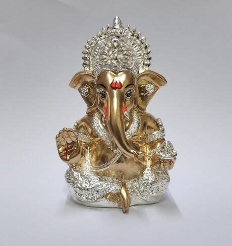Ganesha Idol Ganesh for Car Dashboard Statue Ganpati Vinayaka Vinayagar Figurine Diwali Gifts Home Decor Luck, Success for Small Murti Puja Lord Gift Office Desk Room 3.5 Inches in Saudi Arabia