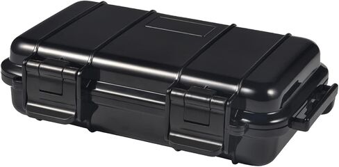 Dry Storage Box, Shockproof Waterproof Box with 2 U‑Shape Buckle, Plastic Storage Container for Cameras, Phones, Camping, Fishing, Hiking(Large-Black) in Saudi Arabia