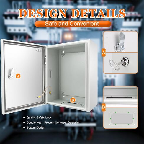 Outdoor Electrical Box 24 x 24 x 8'' Nema 4X Enclosure Waterproof Junction Box Electrical Enclosure Lockable Weatherproof Enclosure Box in Saudi Arabia
