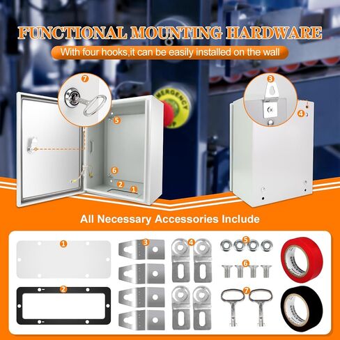 Outdoor Electrical Box 24 x 24 x 8'' Nema 4X Enclosure Waterproof Junction Box Electrical Enclosure Lockable Weatherproof Enclosure Box in Saudi Arabia