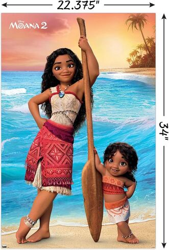 Trends International Disney Moana 2 - Moana and Simea Wall Poster, 22.37" x 34.00", Unframed Version in Saudi Arabia