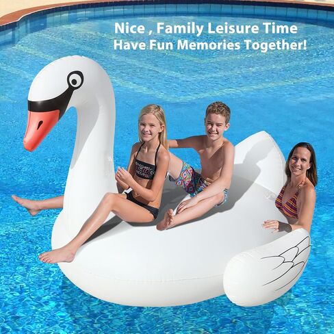 Big Flamingo Pool Floats with Solar Lights, Inflatable Pool Floaties for Adults Ride-On with Cup Holder, Beach Lake Floating Lounger Raft Party Decorations Water Fun for Adults, Fast Valves in Kuwait