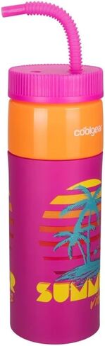 COOL GEAR 24oz Plastic Retro Squishy Water Bottle (bubble, Teal), N53949WM in Saudi Arabia
