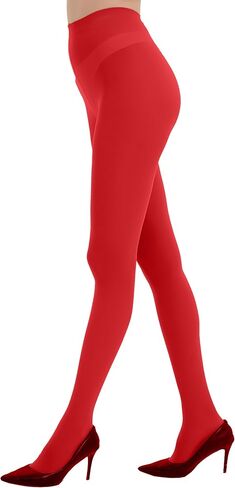 2 Pairs Black Tights for Women, 40D Solid Color Soft Tights, Control Top Microfiber Pantyhose for women in Saudi Arabia