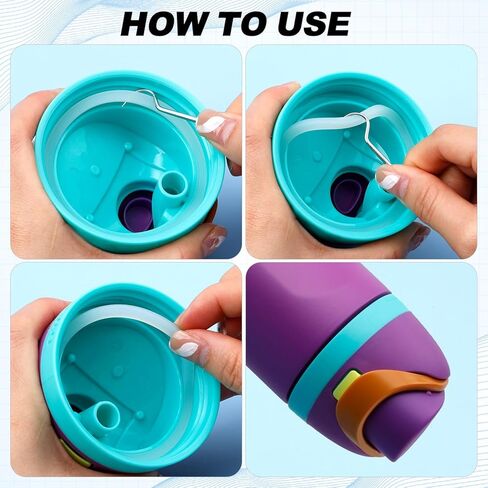 9pcs Water Bottle Replacement Parts Compatible with Owala FreeSip, Water Bottle Seal Ring & Replacement Stopper for Owala 16/19/24/25/32/40oz Gasket Plug Accessories BPA-Free in Saudi Arabia