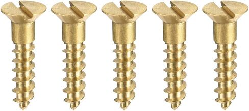 uxcell Wood Screws M3 x 25mm Slotted Flat Head Brass Self-Tapping Screw 100 Pcs in Saudi Arabia