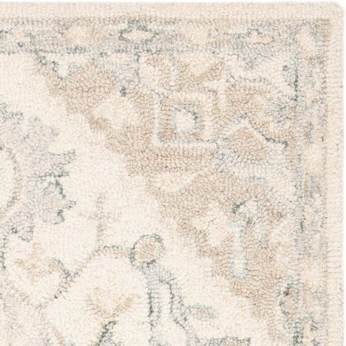 سجادة عداء من مجموعة Safavieh Micro-Loop - 2'3" x 7'، عاجي وبيج، صوف ميدالية أنيق مصنوع يدويًا، مثالي للمناطق ذات حركة المرور العالية في غرفة المعيشة وغرفة النوم (MLP503B) in Saudi Arabia