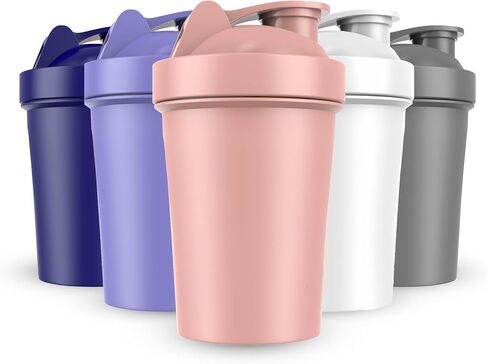 5 PACK Protein Shaker Bottles for Protein Mixes -20 OZ- Dishwasher Safe Shaker Cups for Protein Shakes - Shaker Cup for Blender Protein Shaker Bottle for Shakes Protein Shake Blender in Saudi Arabia