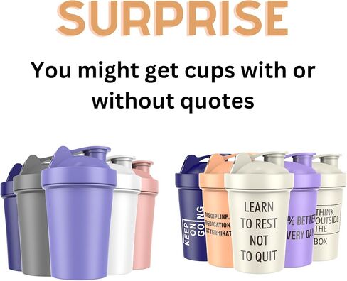 5 PACK Protein Shaker Bottles for Protein Mixes -20 OZ- Dishwasher Safe Shaker Cups for Protein Shakes - Shaker Cup for Blender Protein Shaker Bottle for Shakes Protein Shake Blender in Saudi Arabia