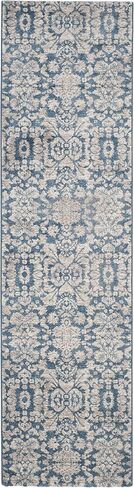 SAFAVIEH Sofia Collection 2'2" x 10' Blue / Beige SOF381C Vintage Oriental Distressed Non-Shedding Living Room Entryway Foyer Hallway Bedroom Runner Rug in Saudi Arabia