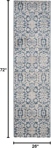 SAFAVIEH Sofia Collection 2'2" x 10' Blue / Beige SOF381C Vintage Oriental Distressed Non-Shedding Living Room Entryway Foyer Hallway Bedroom Runner Rug in Saudi Arabia