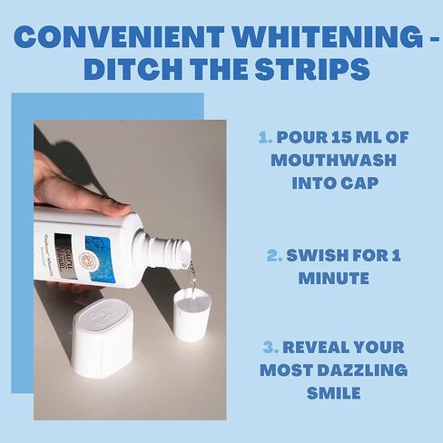 غسول الفم لتبييض الأسنان من جوروناندا أوكسيبيرست - 20 أونصة سائلة. (591 مل) نكهة النعناع البري - خالي من الكحول، غسول فم خالي من الفلورايد، يوصي طبيب الأسنان بشطف الفم بالزيوت العطرية النقية، فيتامين د وه، قديم in Kuwait