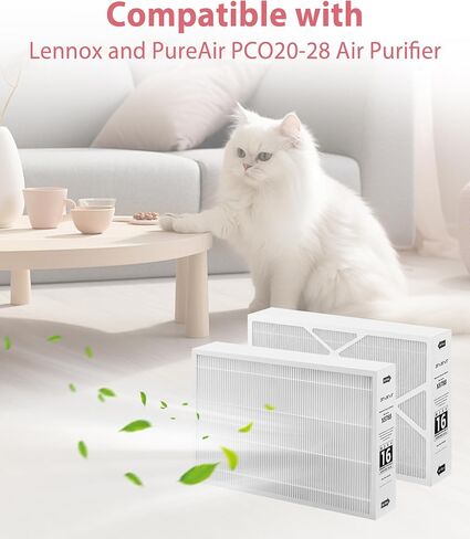 X8788 MERV 16 Furnace Filter 20 x 26 x 5 Compatible with Lennox and PureAir PCO20-28 Air Purifier Cleaner Purification Systems. for Healthy Climate and HVAC Furnace System, 2-Pack in Saudi Arabia