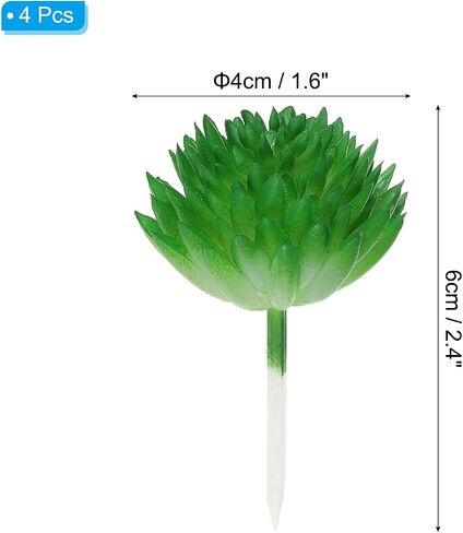 PATIKIL Mini Artificial Succulents, 4 Pack Unpotted Faux Succulent Picks Fake Succulent Plants for Home Landscape Decoration, Purple in Saudi Arabia