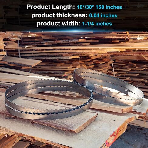 Upgrade 144" bandsaw blade to use high-density alloy steel 10° Sawmill Bandsaw Blades for General-Purpose Sawing - 5 Pack in Saudi Arabia