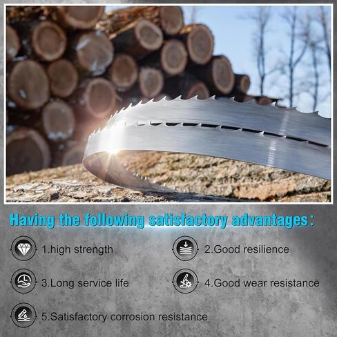 Upgrade 144" bandsaw blade to use high-density alloy steel 10° Sawmill Bandsaw Blades for General-Purpose Sawing - 5 Pack in Saudi Arabia