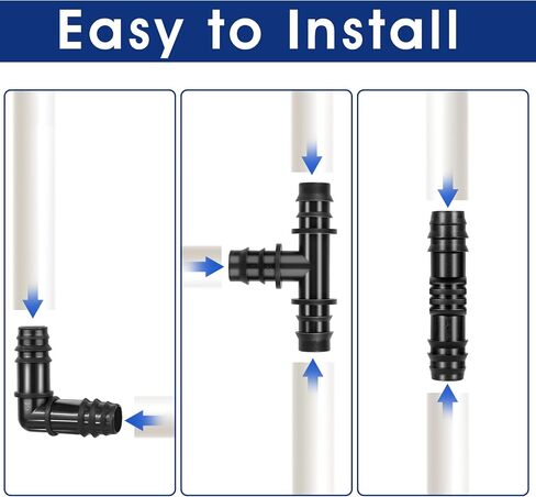 30 Pcs 1/2" Poly PPSU Barb Crimp PEX Fitting, Plastic Fittings for Pex with 1/2" inch 90-Degree Elbows 10 Pcs, 1/2" Tees 10 Pcs, 1/2" Couplings 10 Pcs Pipe PEX-a Fitting Combo in Saudi Arabia