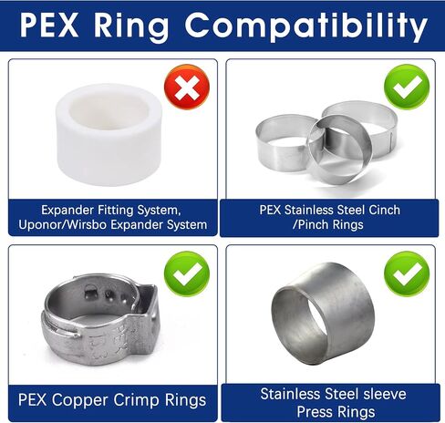 30 Pcs 1/2" Poly PPSU Barb Crimp PEX Fitting, Plastic Fittings for Pex with 1/2" inch 90-Degree Elbows 10 Pcs, 1/2" Tees 10 Pcs, 1/2" Couplings 10 Pcs Pipe PEX-a Fitting Combo in Saudi Arabia