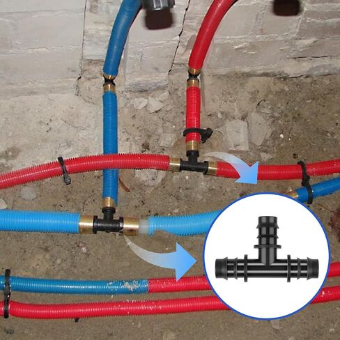 30 Pcs 1/2" Poly PPSU Barb Crimp PEX Fitting, Plastic Fittings for Pex with 1/2" inch 90-Degree Elbows 10 Pcs, 1/2" Tees 10 Pcs, 1/2" Couplings 10 Pcs Pipe PEX-a Fitting Combo in Saudi Arabia