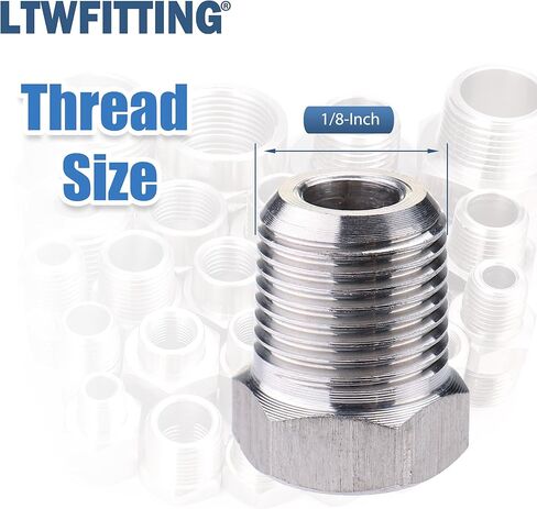 LTWFITTING Stainless Steel 316 Pipe Hex Head Plug Fittings 1/4-Inch Male NPT Air Fuel Water Boat (Pack of 10) in Kuwait