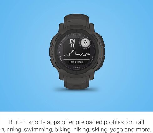 Garmin Instinct 2 الإصدار القياسي، ساعة ذكية متينة للاستخدام الخارجي مزودة بنظام تحديد المواقع العالمي (GPS)، جرافيت | مراقب معدل ضربات القلب، تطبيقات رياضية مدمجة، عمر بطارية يصل إلى 28 يومًا مع حزمة هدايا Signature Series in Kuwait