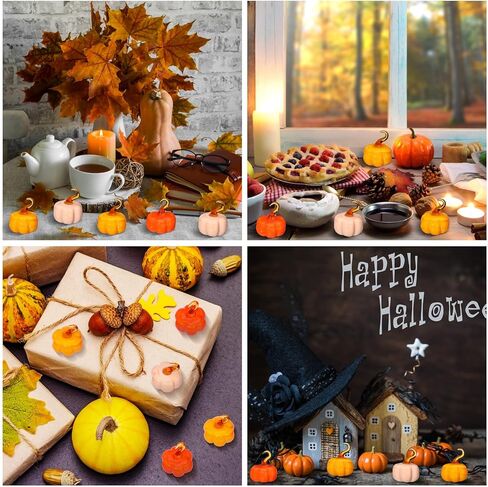 6 قطع من القرع الزجاجي الصغير المنفوخ يدويًا على شكل قرع زجاجي ديكور الخريف قرع زجاجي صغير على الطاولة زخارف زخرفية لحصاد الخريف وعيد الشكر والهالوين (التدرج البرتقالي) in Kuwait