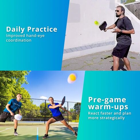 كرات PIKKOFUN React Mini Pickleball - 5 عبوات من كرات Pickleball للتدريب الهادئ - كرات ممارسة كرة Pickleball الناعمة لتحسين سرعة اليد والتحكم في المجداف والدقة - أخضر in Saudi Arabia
