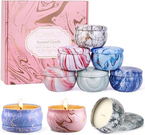 Candles for Men, 6 Pack Scented Candles for Home, Natural Aromatherapy Soy Candles Set, Long Burning Candles Gifts for Women Christmas Fathers Day, Husband, Him, Dad, Birthday in Saudi Arabia