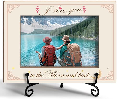 Grandparents Picture Frame - Grandchildren Fill A Space In Your Heart, Wooden Photo Frame with Stand, Newborn Baby Gift for Grandma Grandpa, Home Office Bedroom Desk Decor Tabletop Display -TXK28 in Kuwait