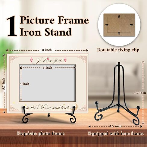 Grandparents Picture Frame - Grandchildren Fill A Space In Your Heart, Wooden Photo Frame with Stand, Newborn Baby Gift for Grandma Grandpa, Home Office Bedroom Desk Decor Tabletop Display -TXK28 in Kuwait