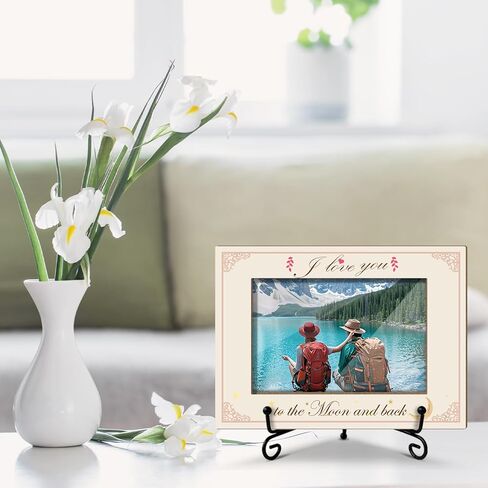 Grandparents Picture Frame - Grandchildren Fill A Space In Your Heart, Wooden Photo Frame with Stand, Newborn Baby Gift for Grandma Grandpa, Home Office Bedroom Desk Decor Tabletop Display -TXK28 in Kuwait